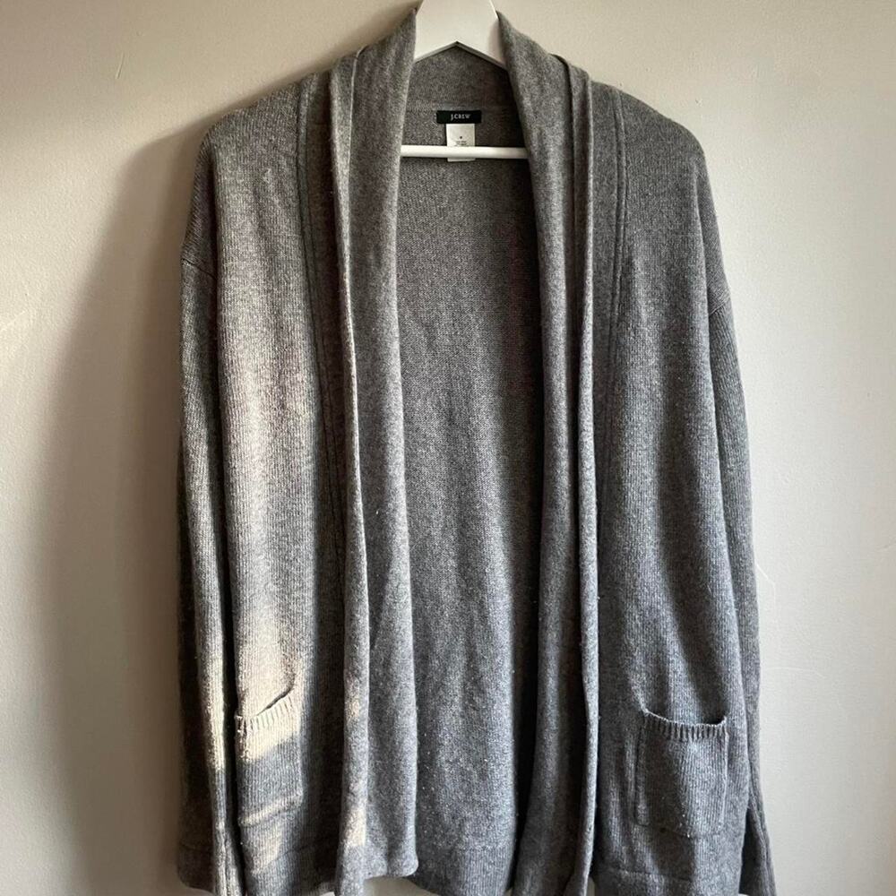 Grey J. Crew cardigan with pockets